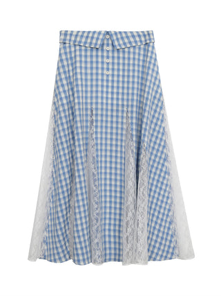 blue plaid skirt