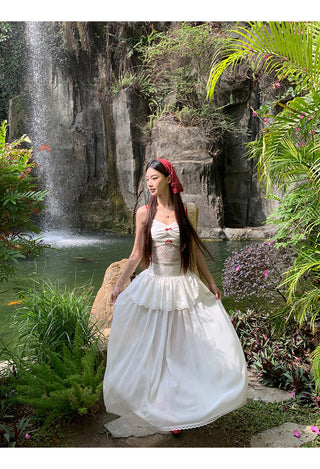 white gauzy skirt
