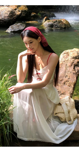 white gauzy skirt
