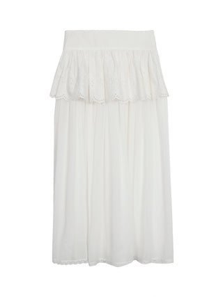 white gauzy skirt
