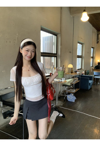 white shoulder top