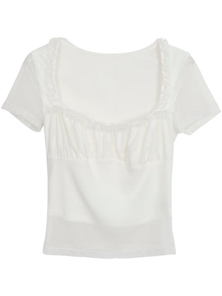 white shoulder top