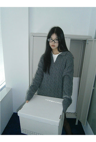 gray sweater shorts set