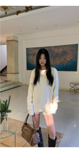 gray sweater shorts set