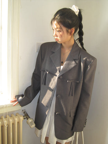 gray suit jacket