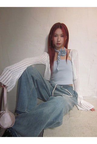 white sun cardigan tops