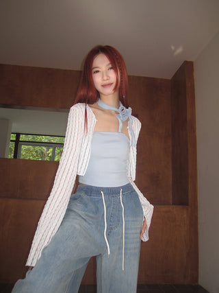 white sun cardigan tops