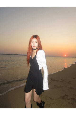 white sun cardigan tops