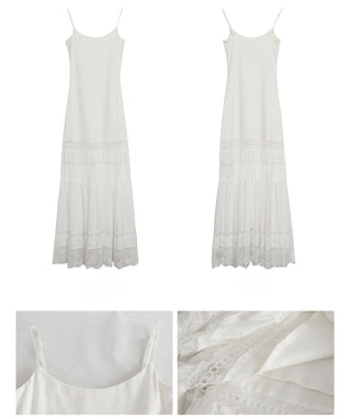 white suspender tulle dress
