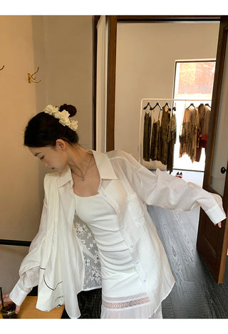 white suspender tulle dress