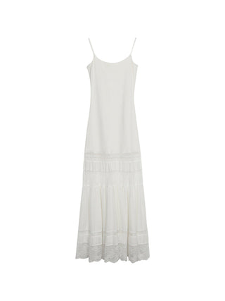 white suspender tulle dress