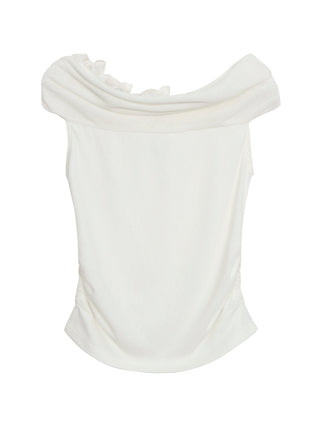 white off-shoulder tee