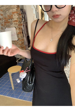 black knitted dress