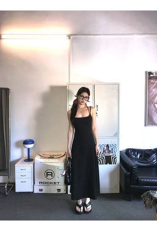 black knitted dress