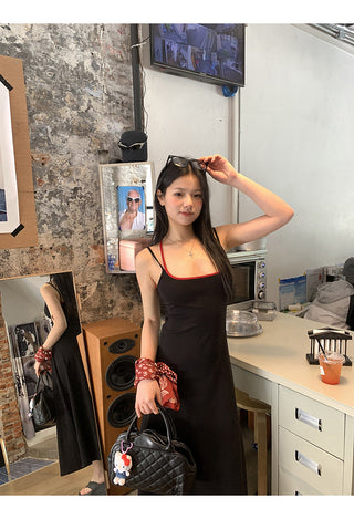 black knitted dress