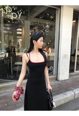 black knitted dress