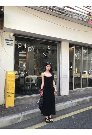 black knitted dress