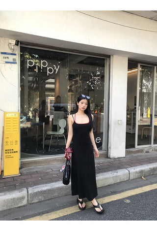 black knitted dress
