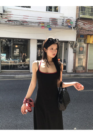 black knitted dress