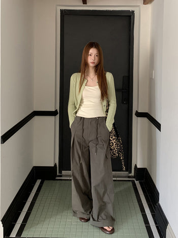 green Korean cardigan