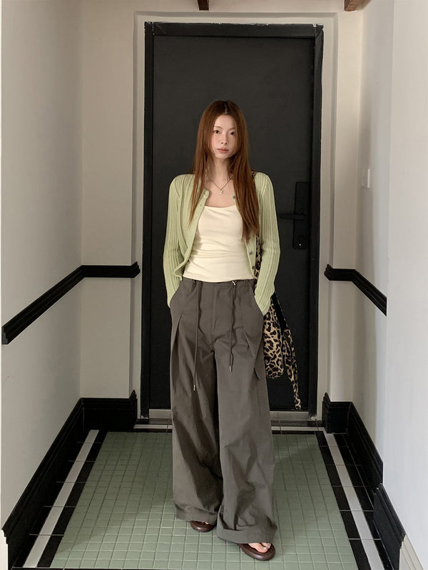 green Korean cardigan