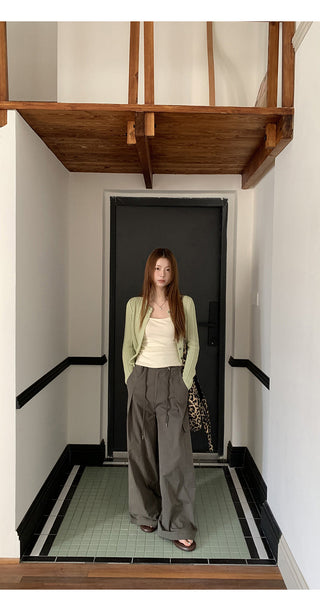 green Korean cardigan