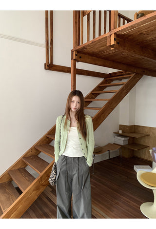 green Korean cardigan