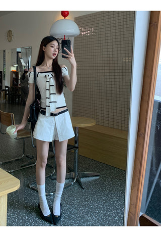 white sheath skirt