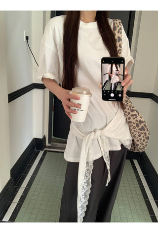 white lace tee