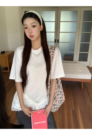 white lace tee