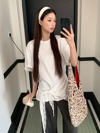 white lace tee