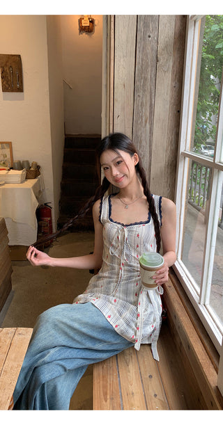 striped floral camisole