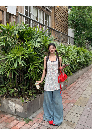 striped floral camisole