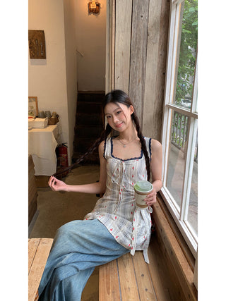 striped floral camisole