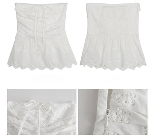 white lace vest