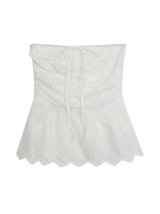 white lace vest