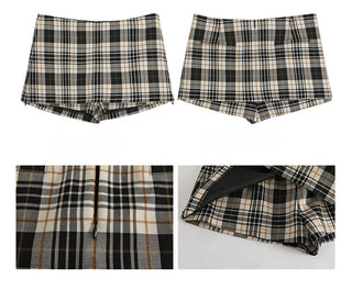 plaid culotte skirt