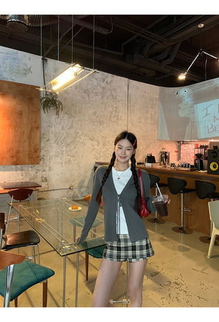 plaid culotte skirt