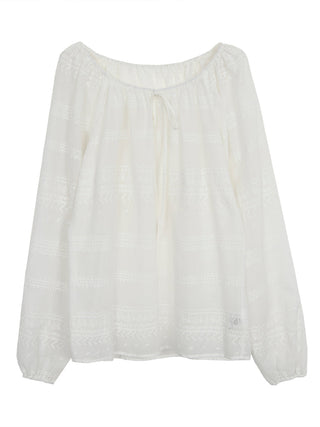white loose blouse