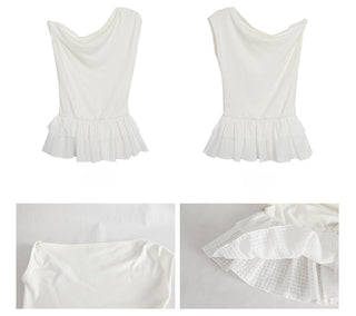 white hollow shoulder