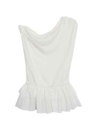 white hollow shoulder