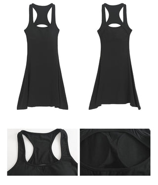black backless dress