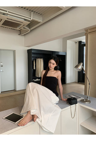 white fitted dress