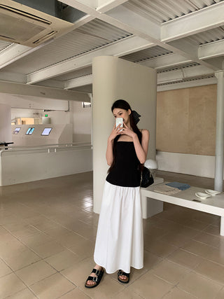 white fitted dress