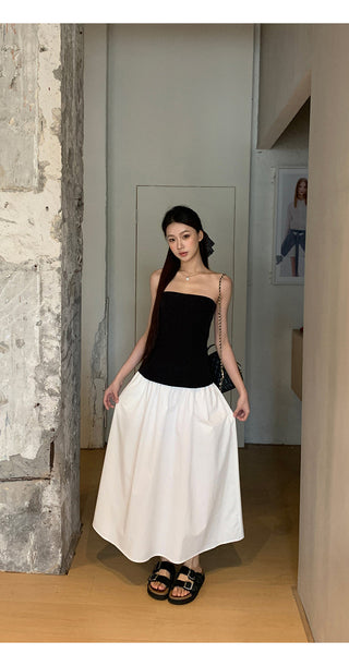 white fitted dress