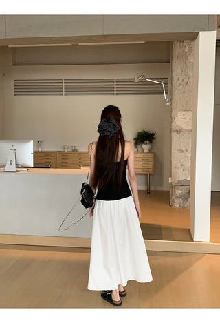 white fitted dress