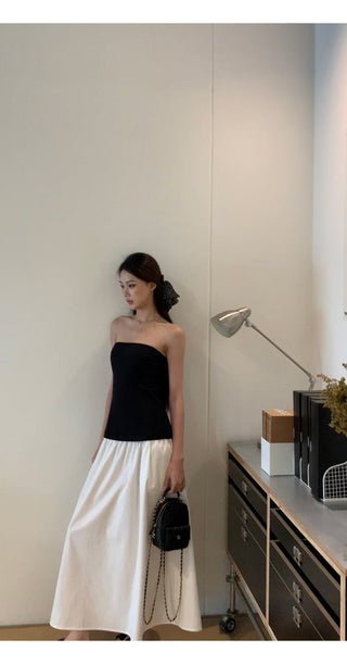 white fitted dress