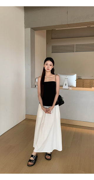 white fitted dress