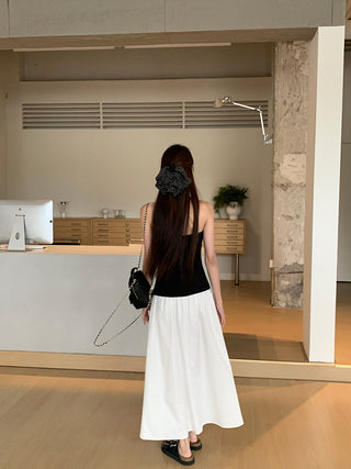 white fitted dress