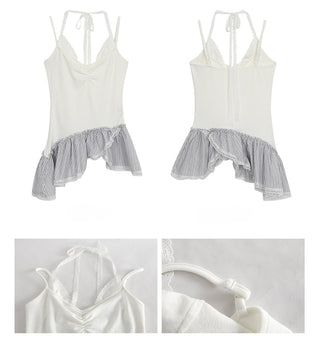 white lace halter